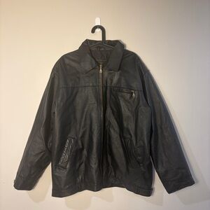 Men's Vintage Black Leather Jacket